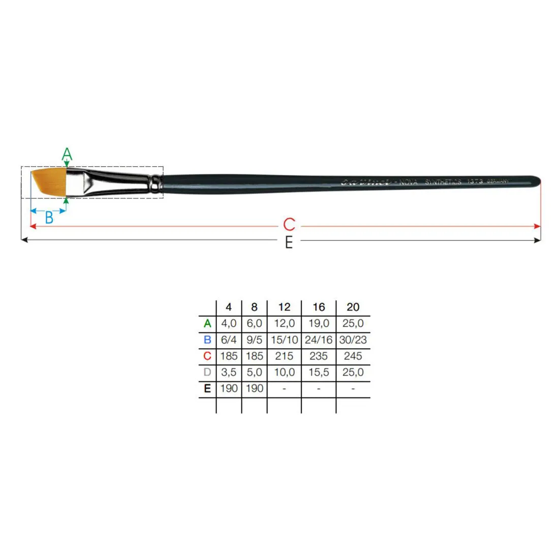 1373 Da Vinci Nova Synthetic Slanted Edge
