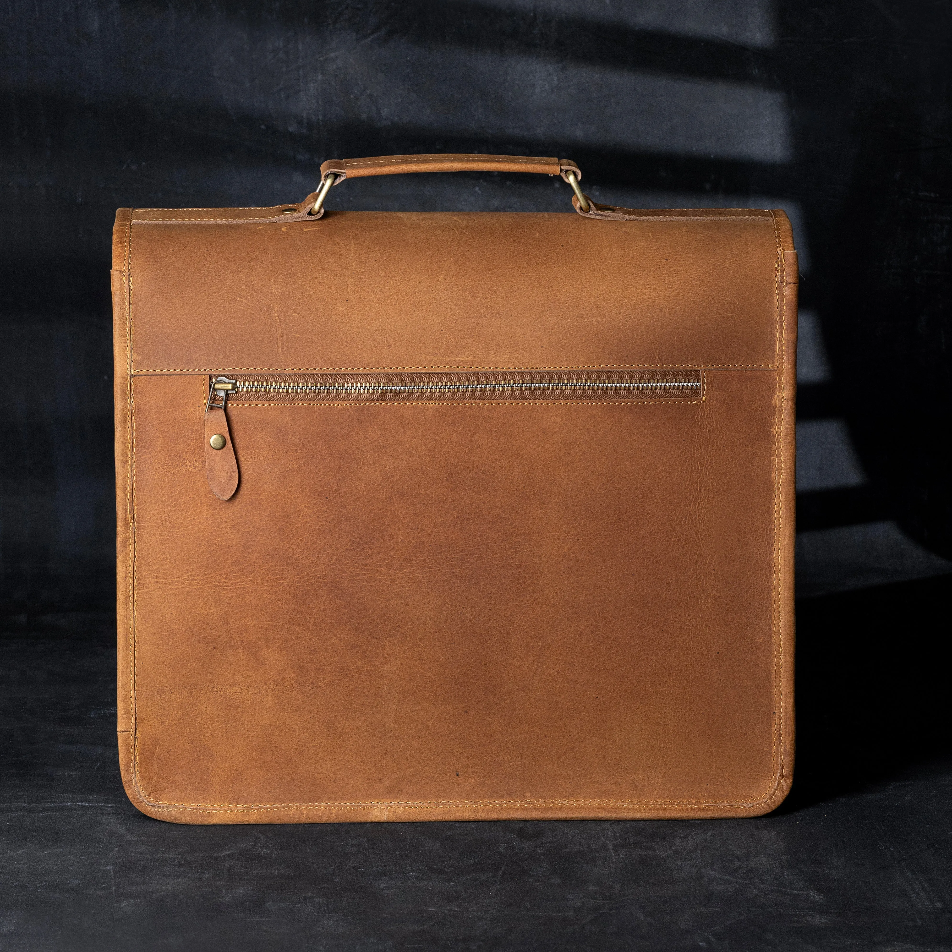 33rd Degree Scottish Rite Briefcase - Wings Down Genuine Cow Leather