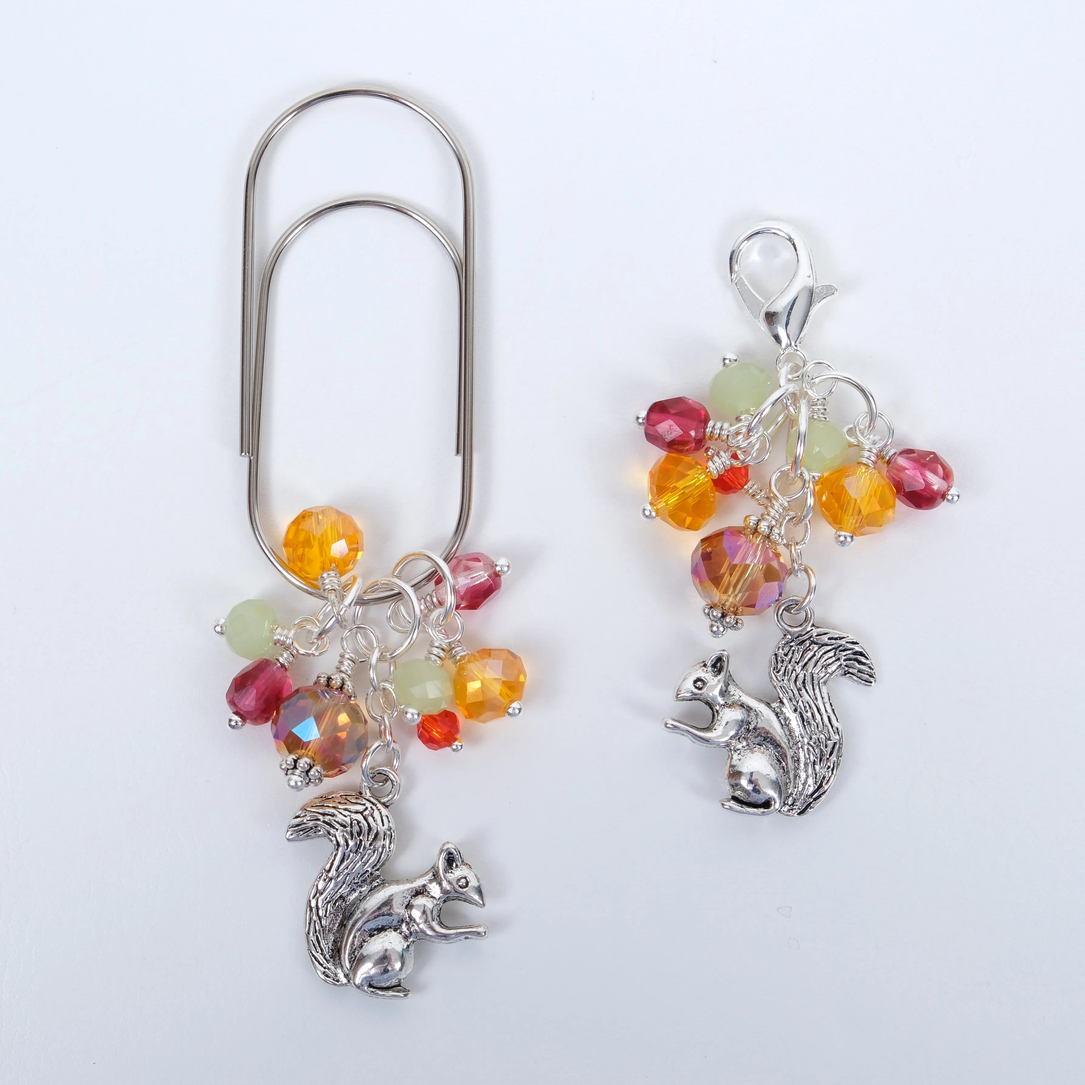 Autumn Whispers Planner Clip or Charm with Squirrel