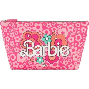 Barbie Large Trapezoid Cosmetic Bag - Pink Floral