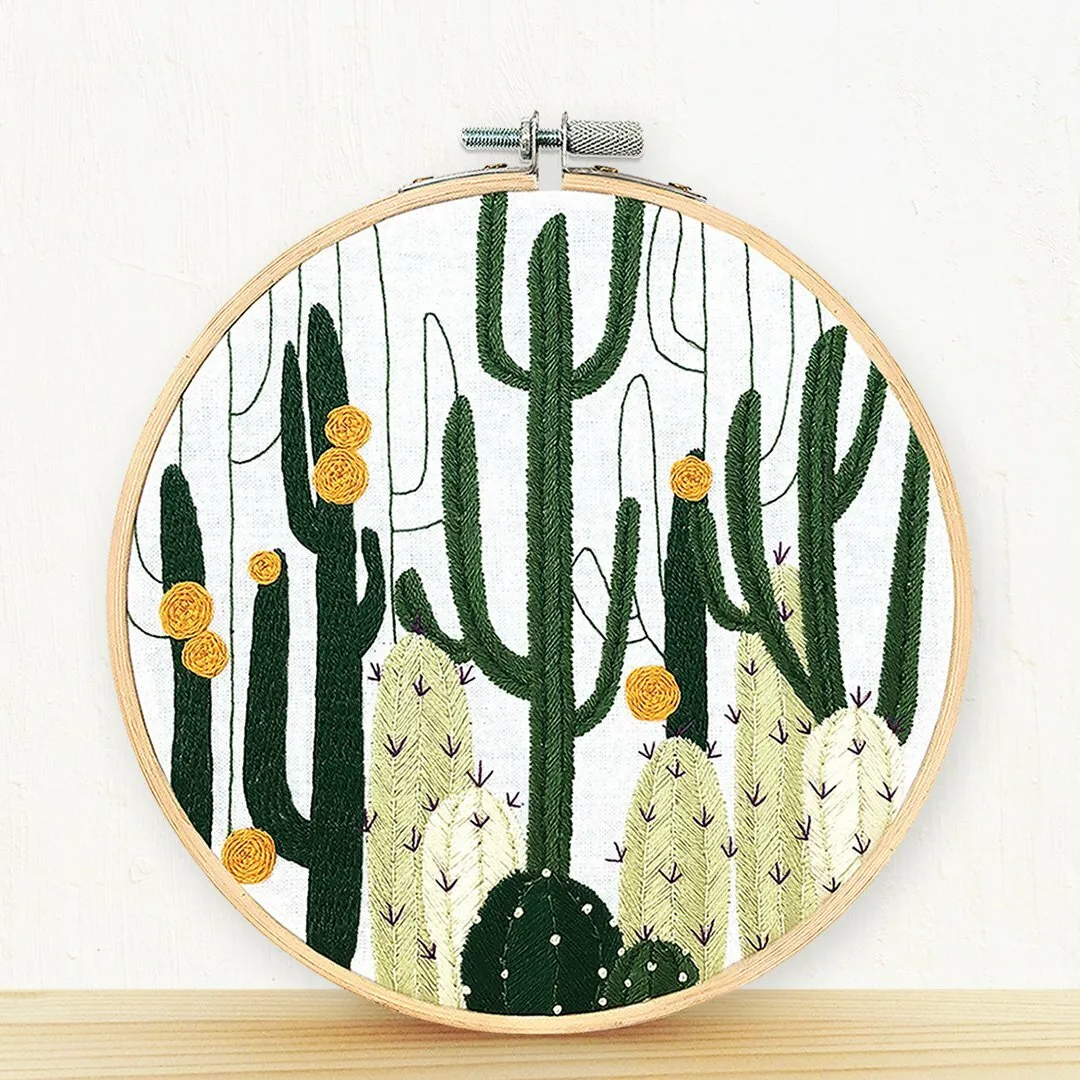 Cactus Bloom Embroidery Kit