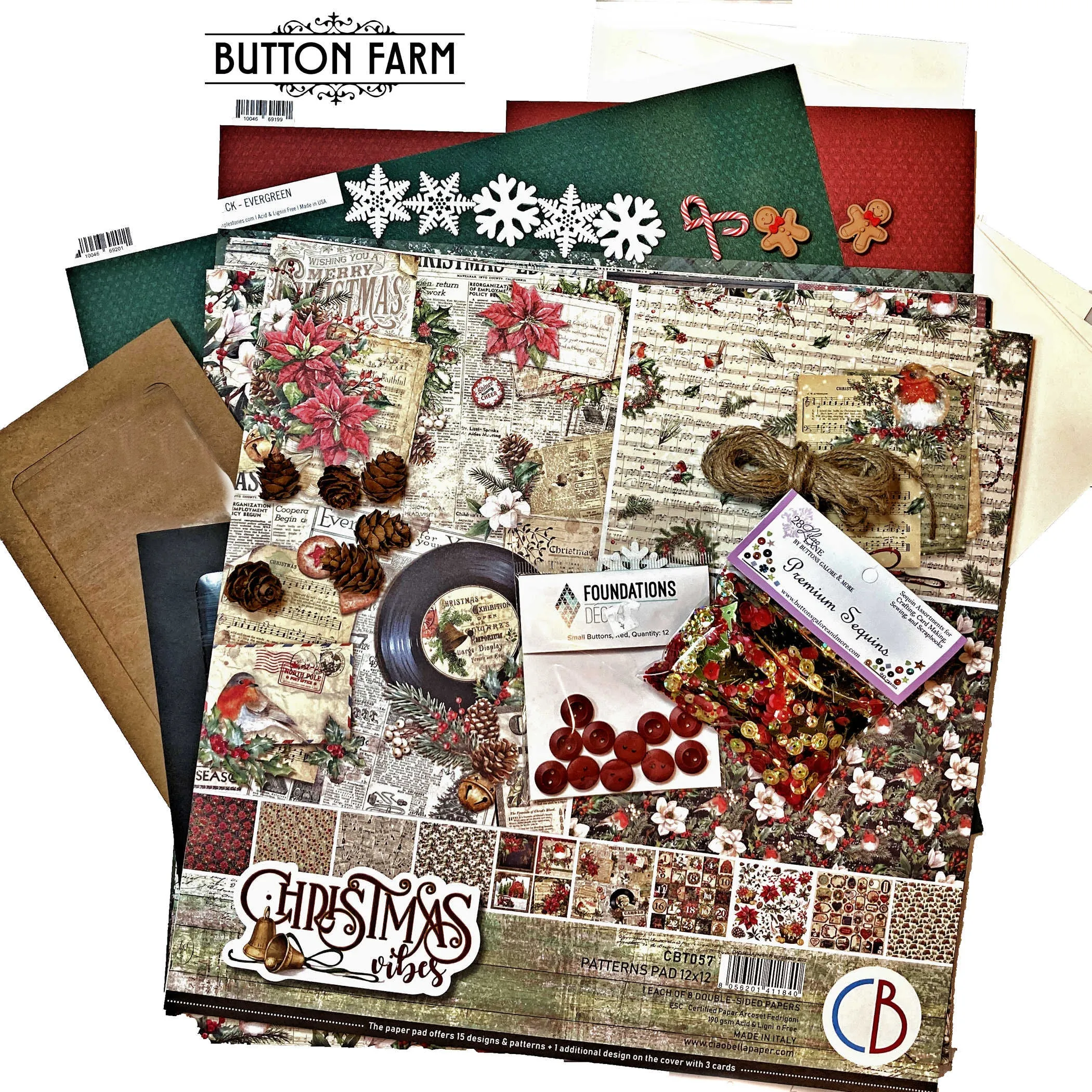 Christmas Vibes Christmas Card Kit by Kathy Clement - DIGITAL TUTORIAL