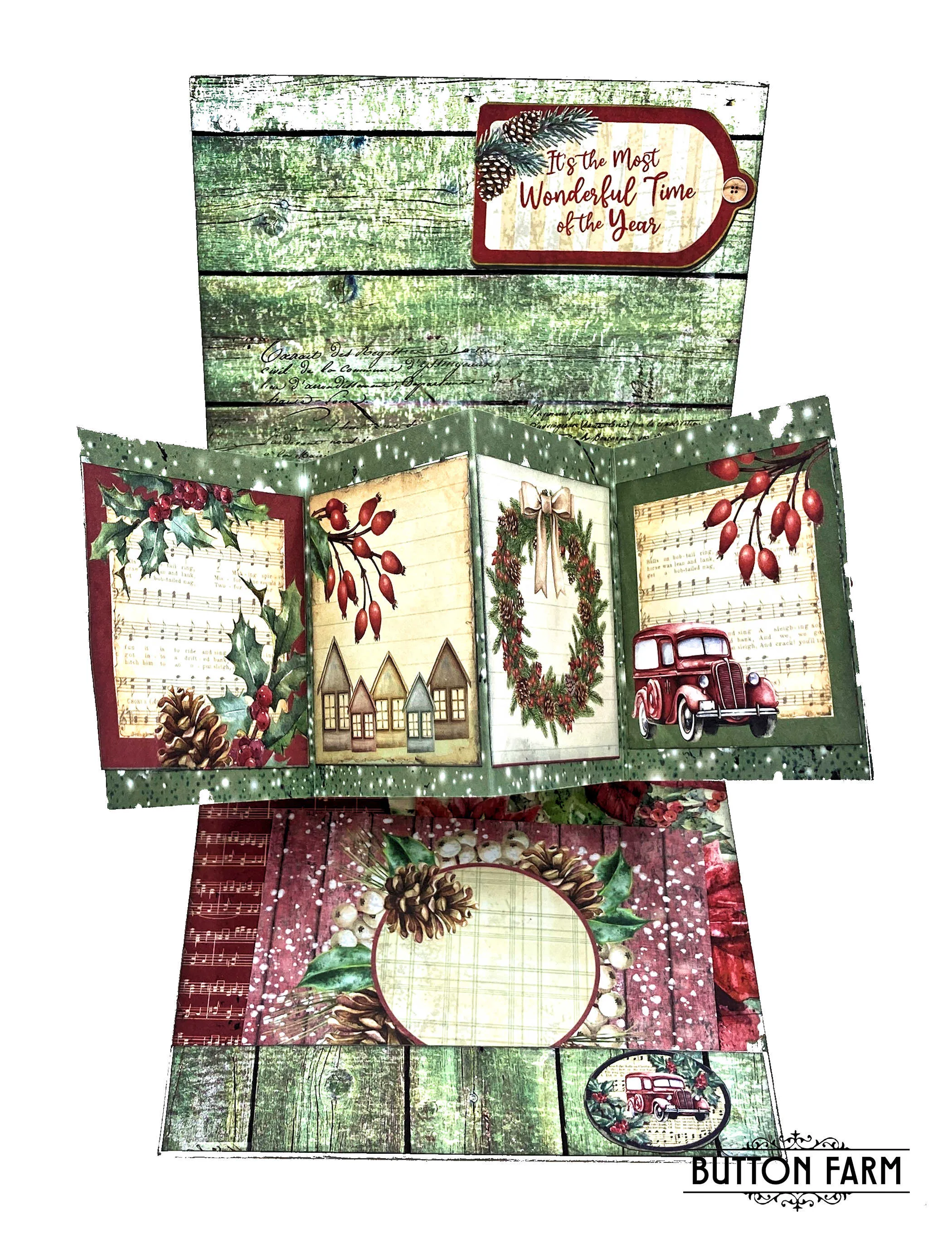Christmas Vibes Christmas Card Kit by Kathy Clement - DIGITAL TUTORIAL