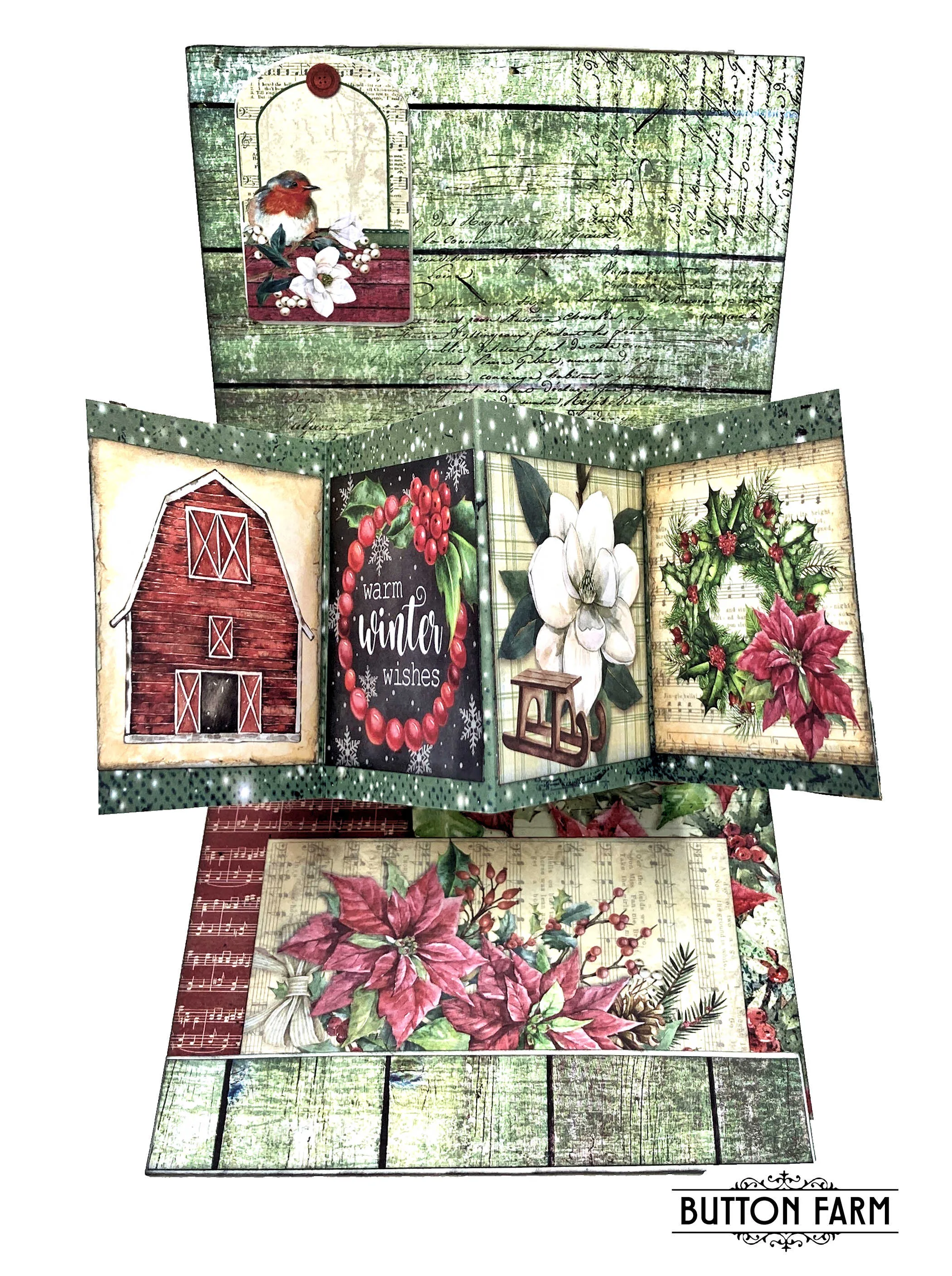 Christmas Vibes Christmas Card Kit by Kathy Clement - DIGITAL TUTORIAL