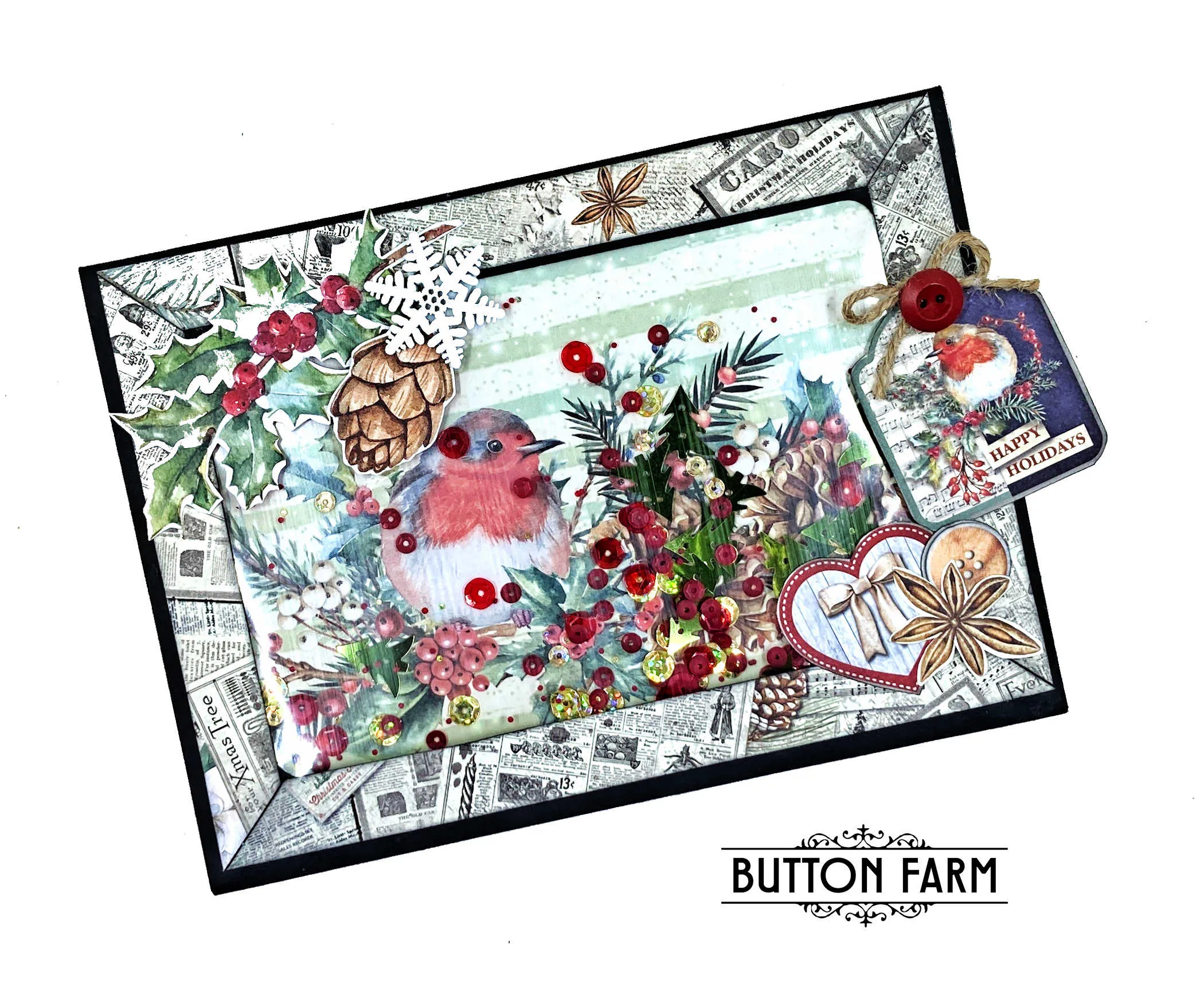 Christmas Vibes Christmas Card Kit by Kathy Clement - DIGITAL TUTORIAL