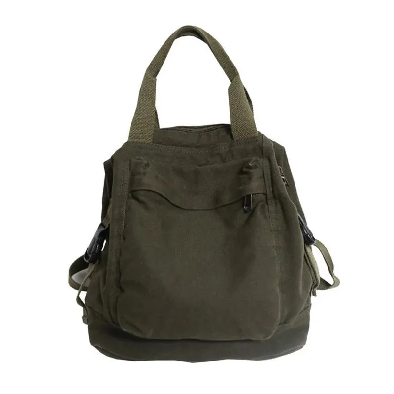 College Backpack Ladies Harajuku Cute Retro Canvas Bag Female Laptop Fashion Girl Fabric Student Backpack Women Travel Teen Bags