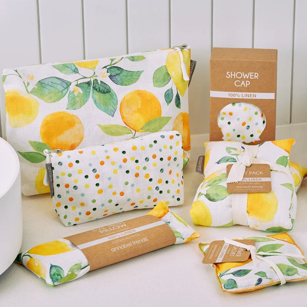Cosmetic Bag - Linen - Large - Amalfi Spot