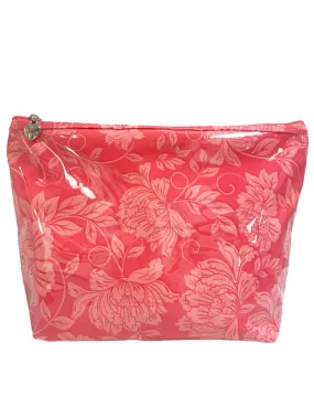 Cosmetic Bag (Medium), Peonies (Pink)