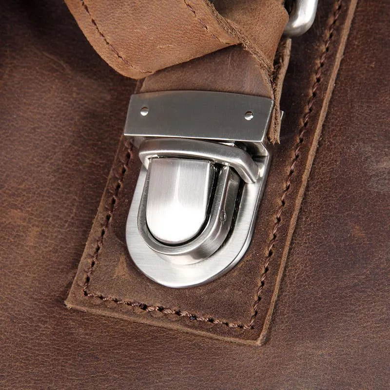Crazy Horse Buffalo Leather Messenger Bag