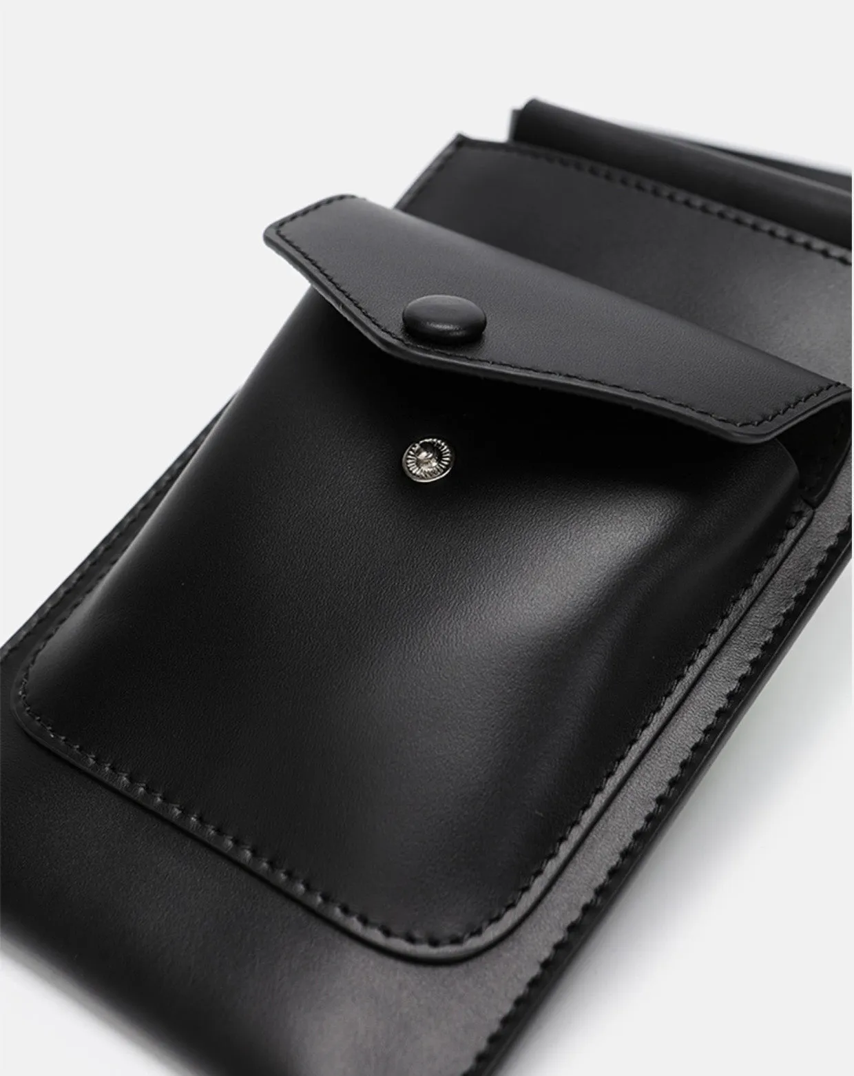 Cute Womens Mini Crossbody Phone Bags Black Leather Shoulder Bag