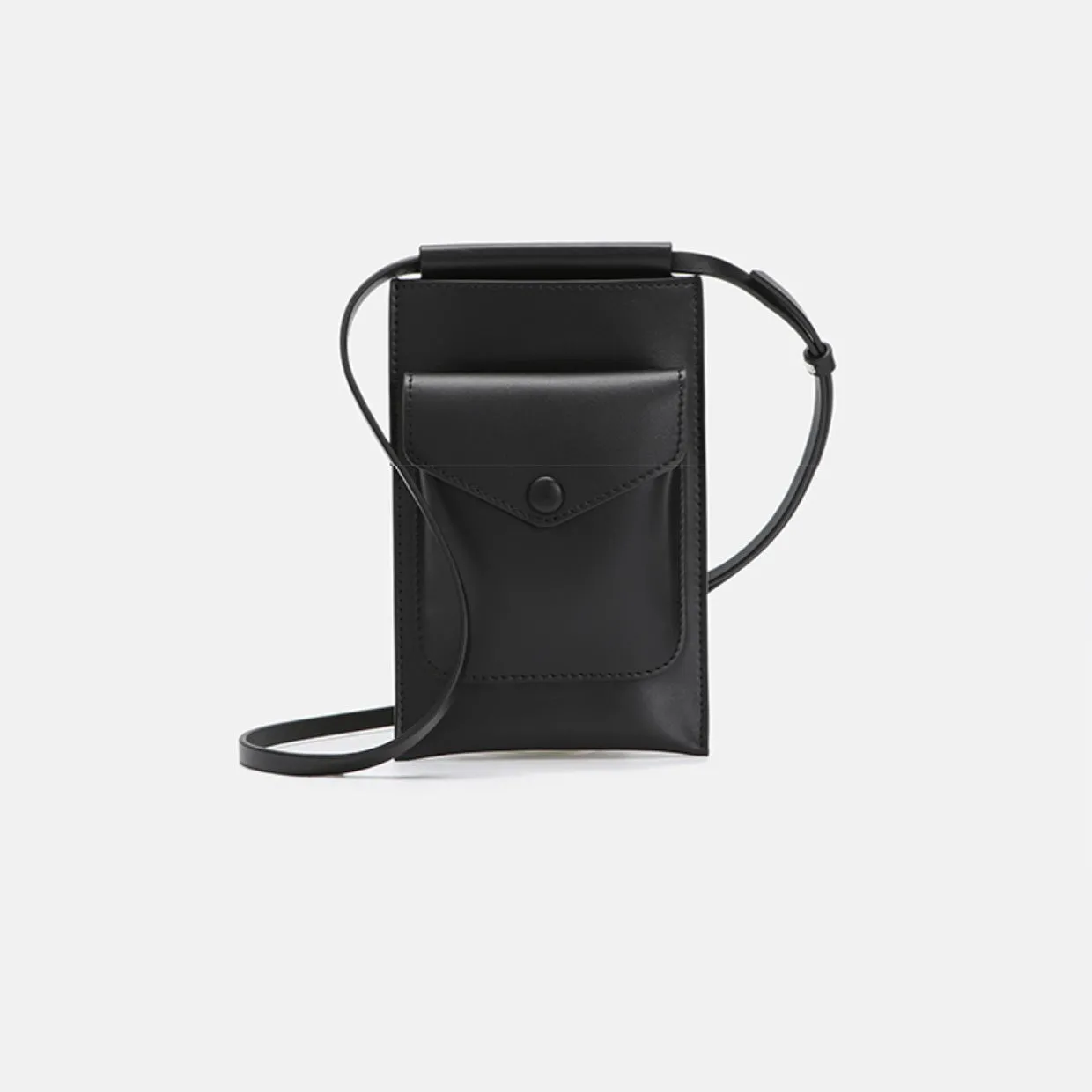 Cute Womens Mini Crossbody Phone Bags Black Leather Shoulder Bag
