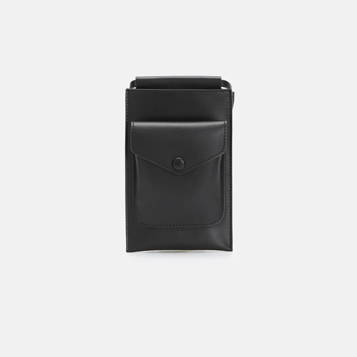 Cute Womens Mini Crossbody Phone Bags Black Leather Shoulder Bag