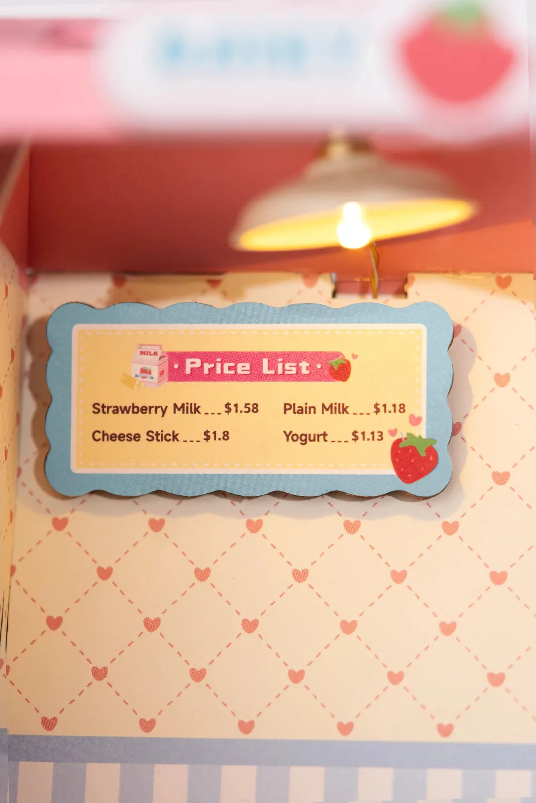 Diy Miniature House Kit: Strawberry Milk Box