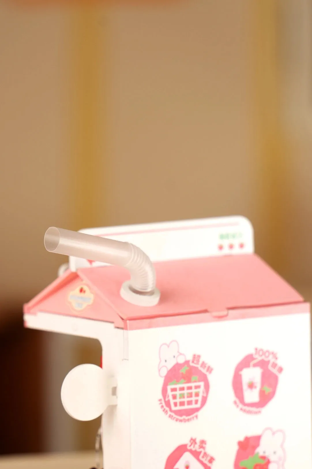 Diy Miniature House Kit: Strawberry Milk Box