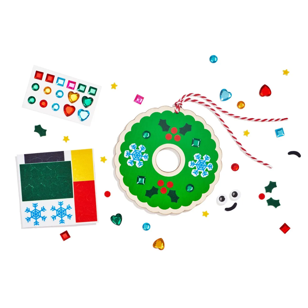 DIY Wooden Christmas Wreath Ornament Kit