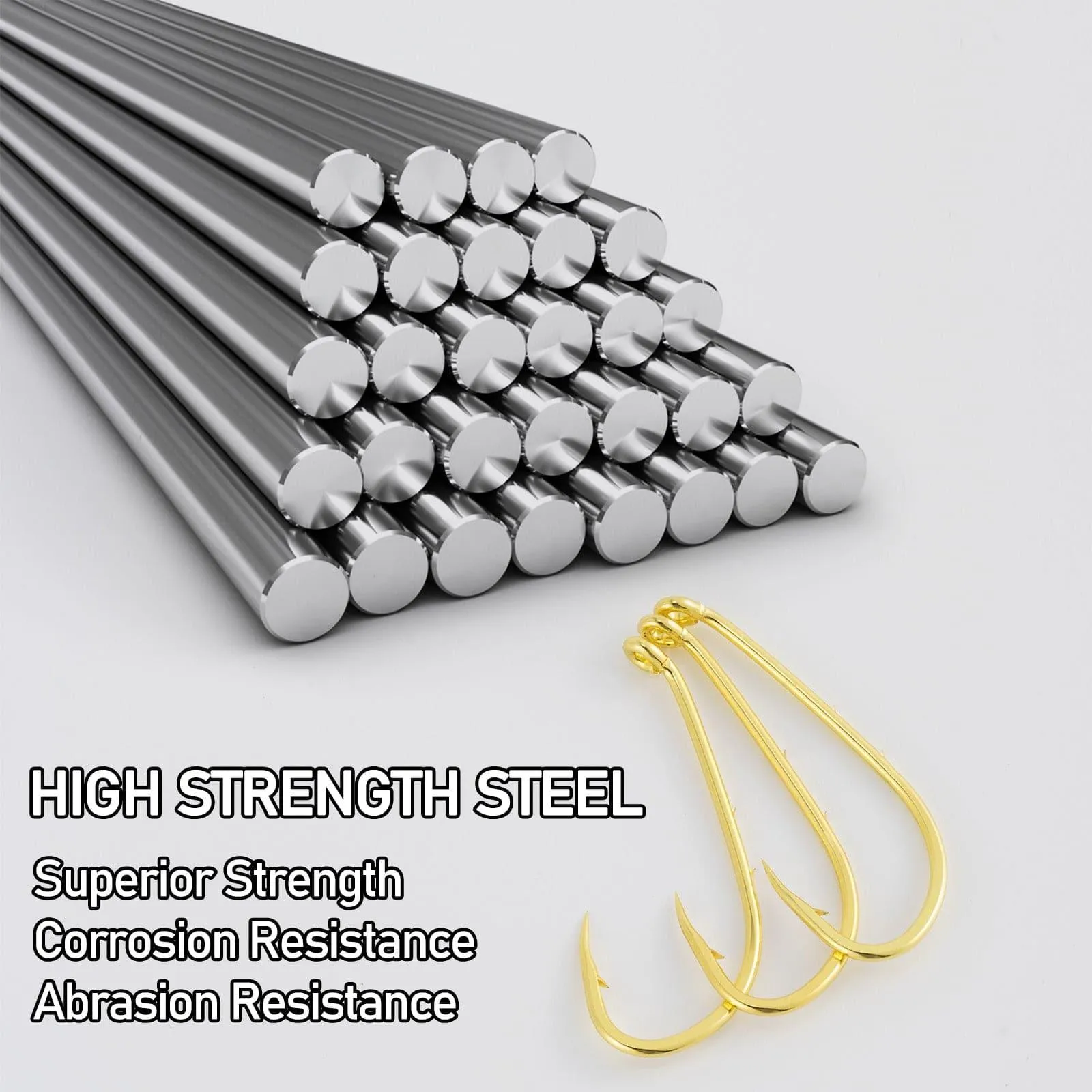 Dr.Fish  100pcs Baitholder Golden  Hooks  #1to5/0