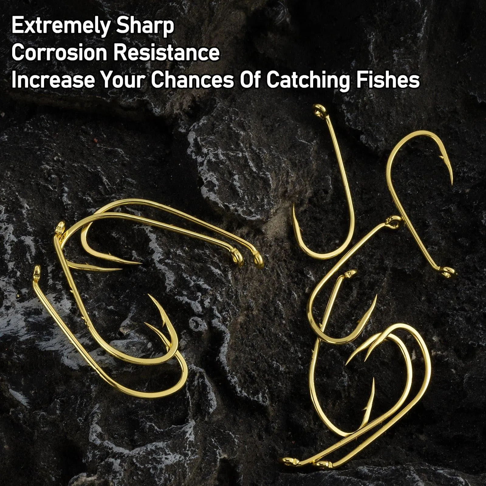 Dr.Fish  100pcs Baitholder Golden  Hooks  #1to5/0