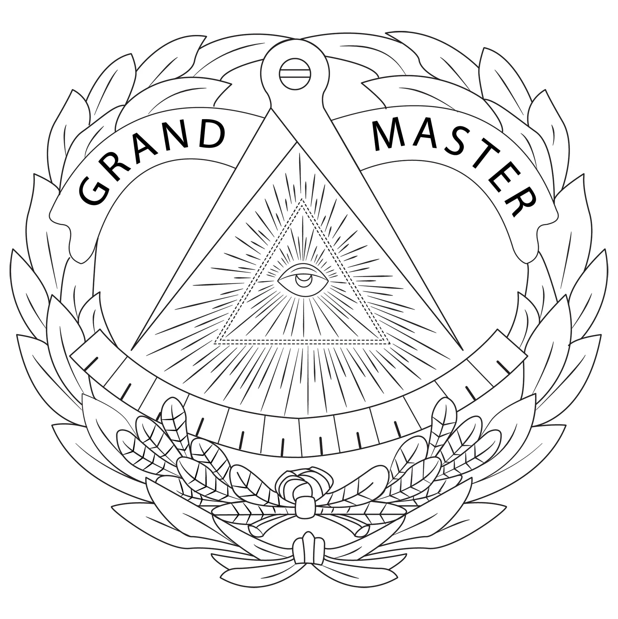 Grand Master Blue Lodge Briefcase - Genuine Cow Leather Convertible Bag