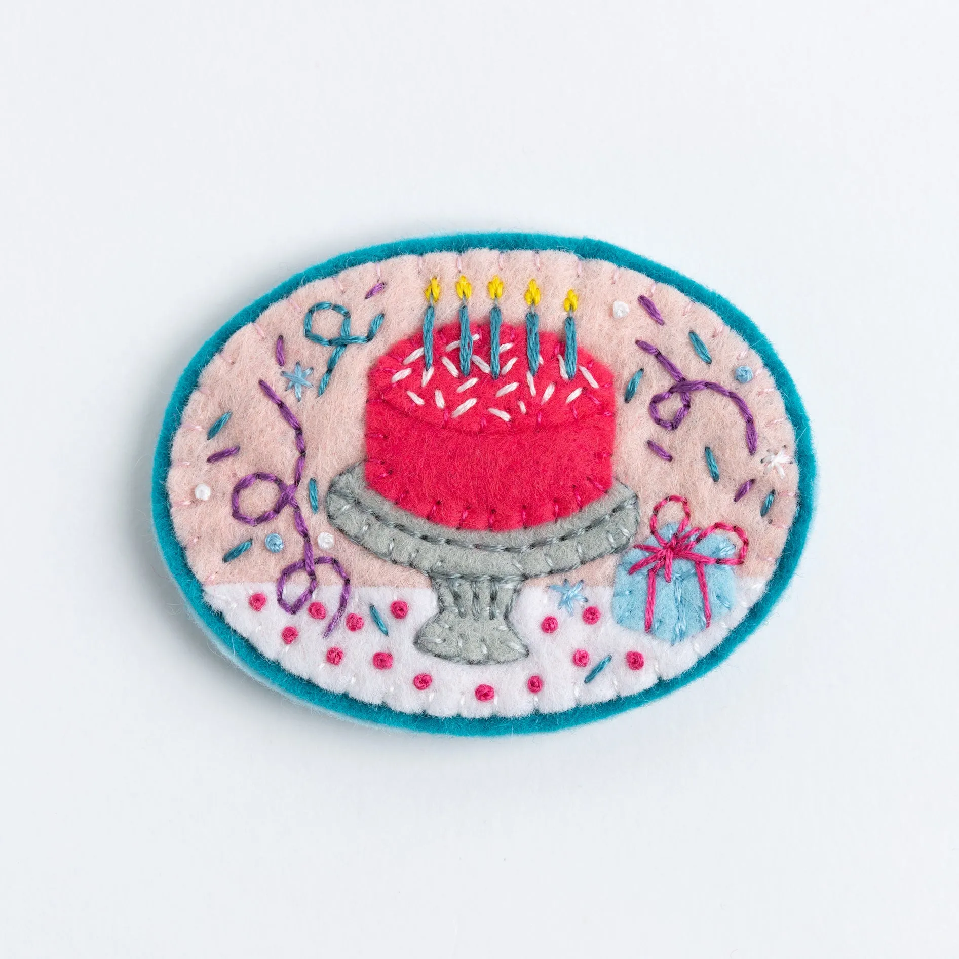 Happy Birthday Felt Craft Brooch Kit