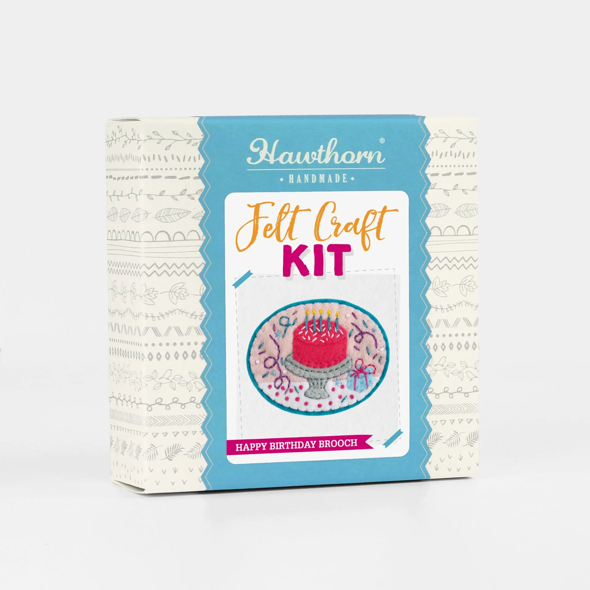 Happy Birthday Felt Craft Brooch Kit