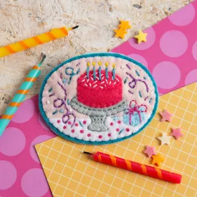 Happy Birthday Felt Craft Brooch Kit
