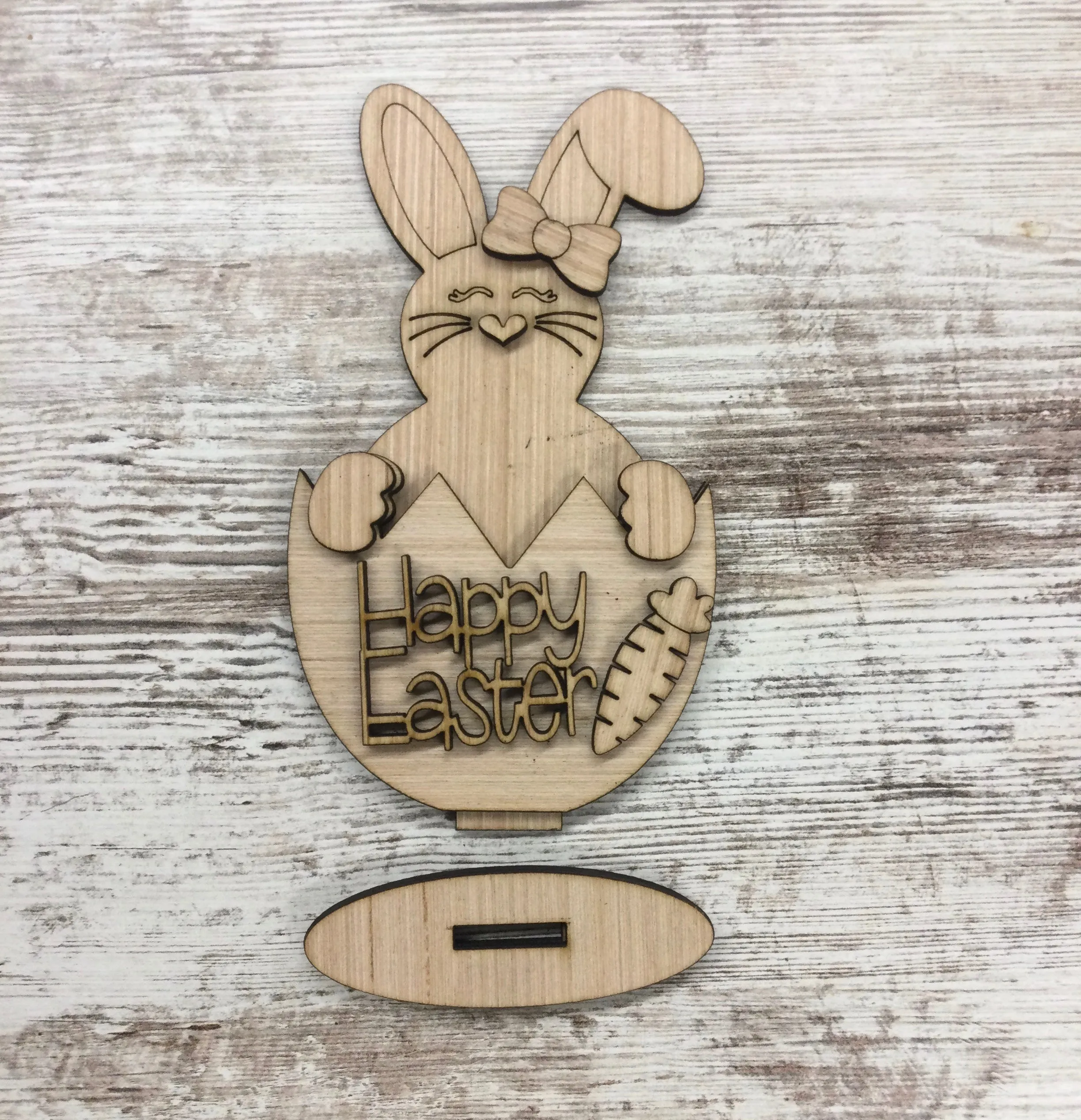 Happy Easter hatching bunny DIY KIT no supplies