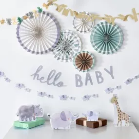 Hello Baby Jungle Room Decorating Kit | 13pcs