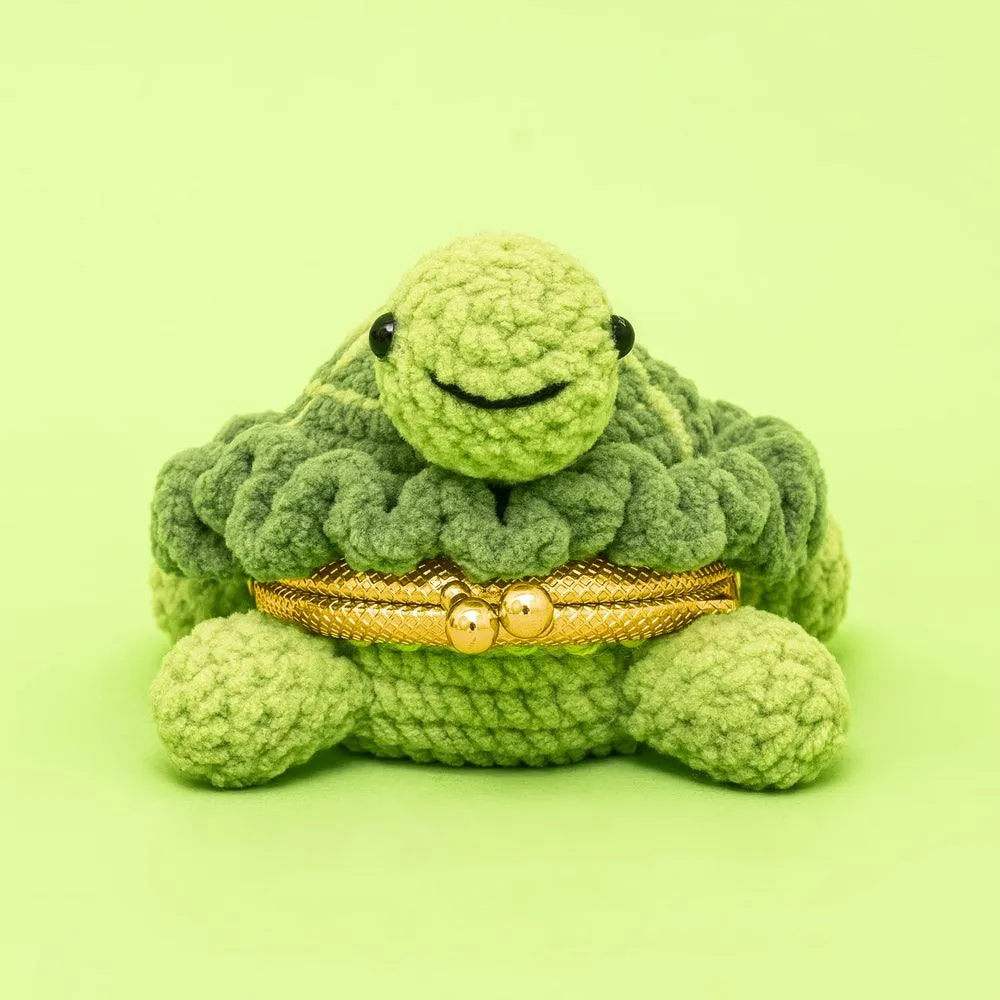 Intermediate Animal Turtle Coin Purse Crochet Kit