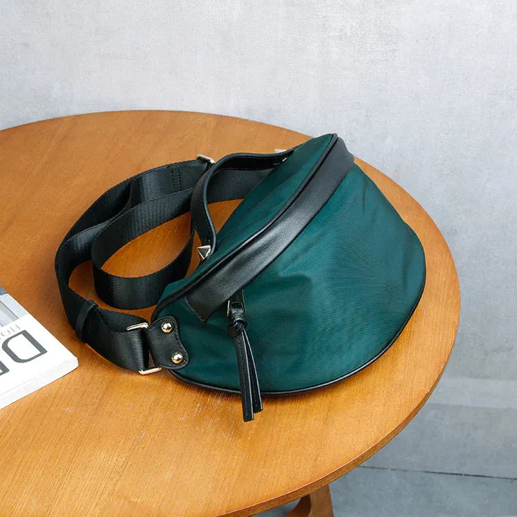 Khaki Womens Nylon Cross Chest Purses Shoulder Purse