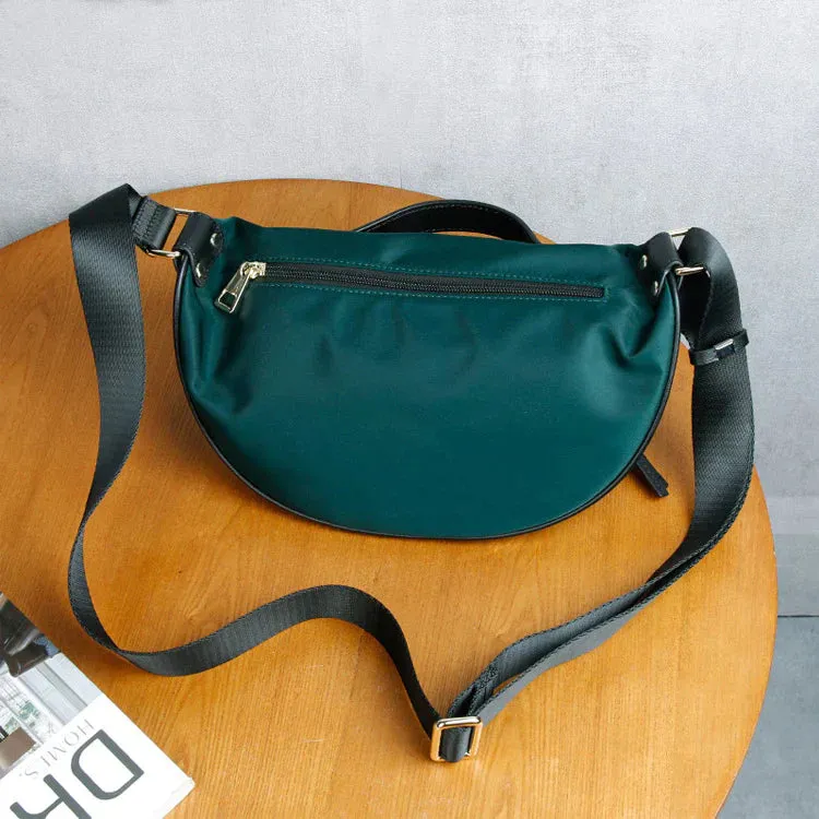 Khaki Womens Nylon Cross Chest Purses Shoulder Purse