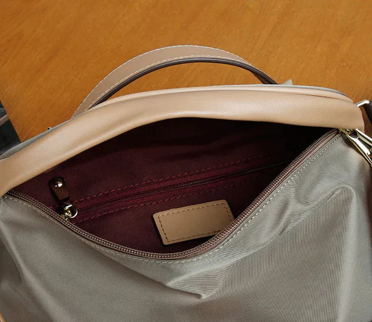 Khaki Womens Nylon Cross Chest Purses Shoulder Purse
