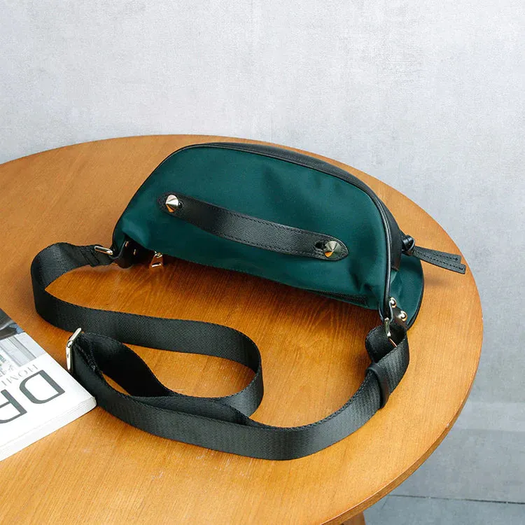 Khaki Womens Nylon Cross Chest Purses Shoulder Purse