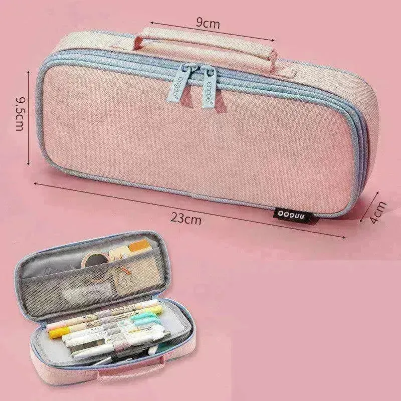 Korean Style Canvas Pencil Case for School