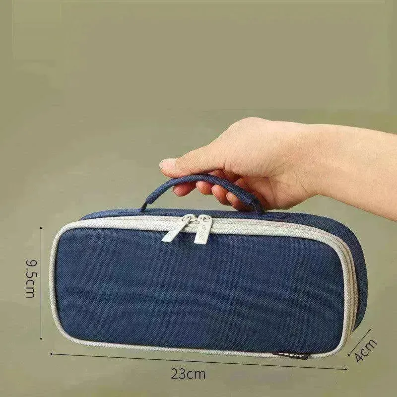 Korean Style Canvas Pencil Case for School