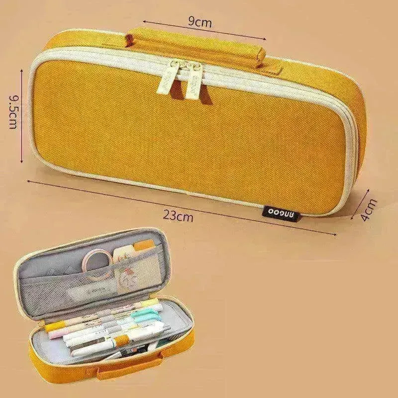 Korean Style Canvas Pencil Case for School