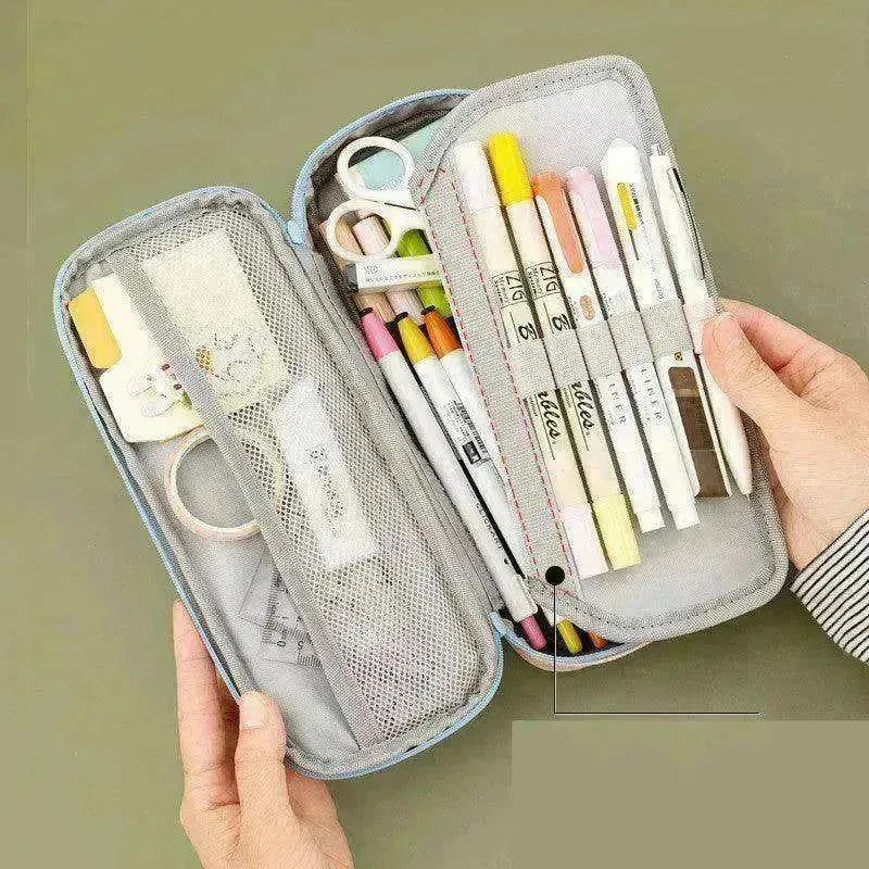 Korean Style Canvas Pencil Case for School
