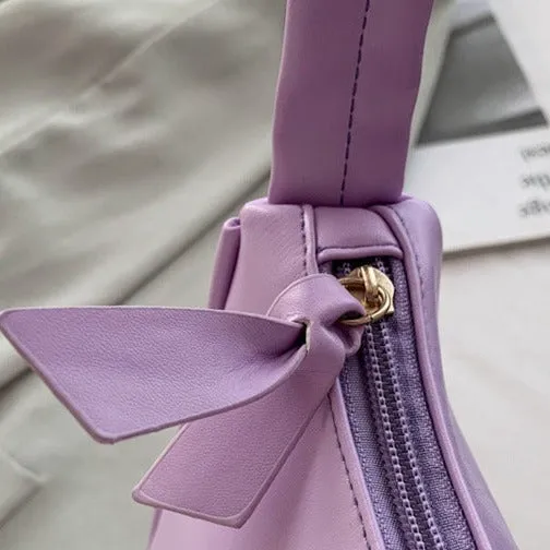 Korean Style Solid Color Underarm Bag