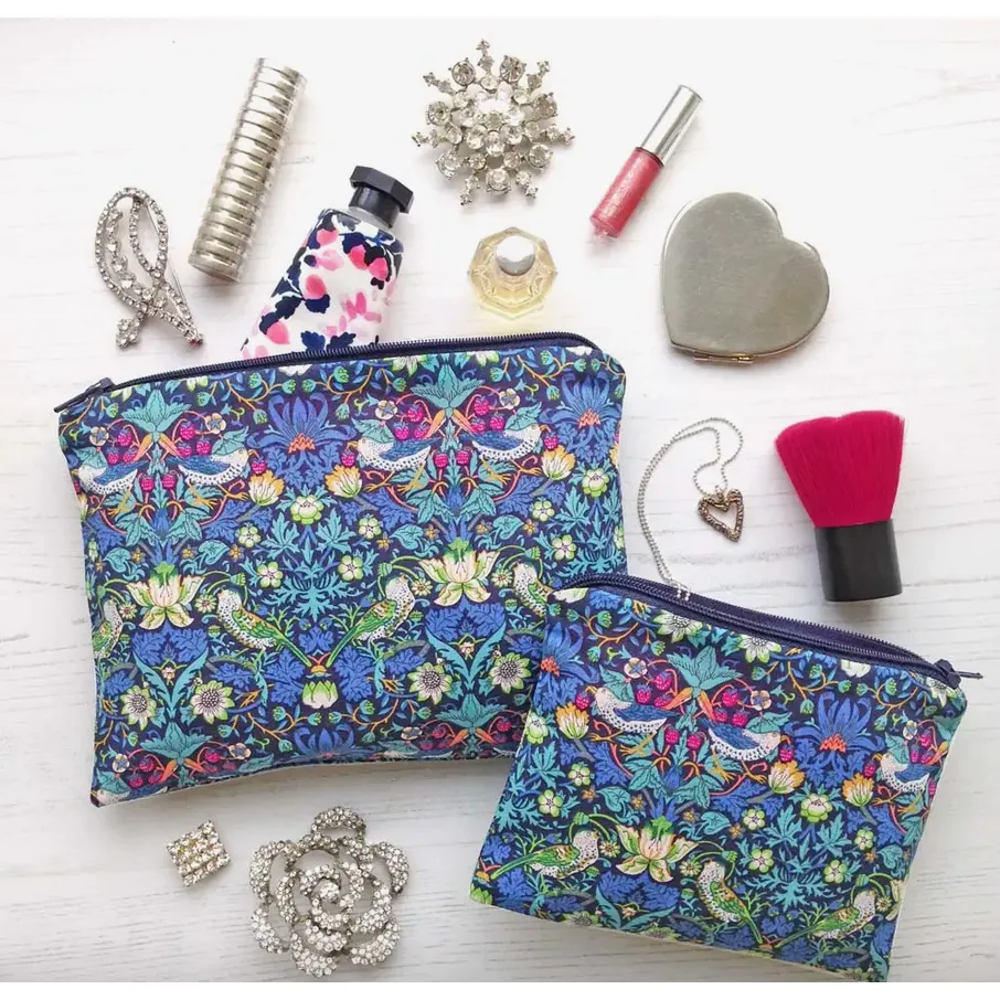 Liberty Fabric ~ Liberty Tana Lawn Mixed Colors Make-Up & Coin Purse Kit