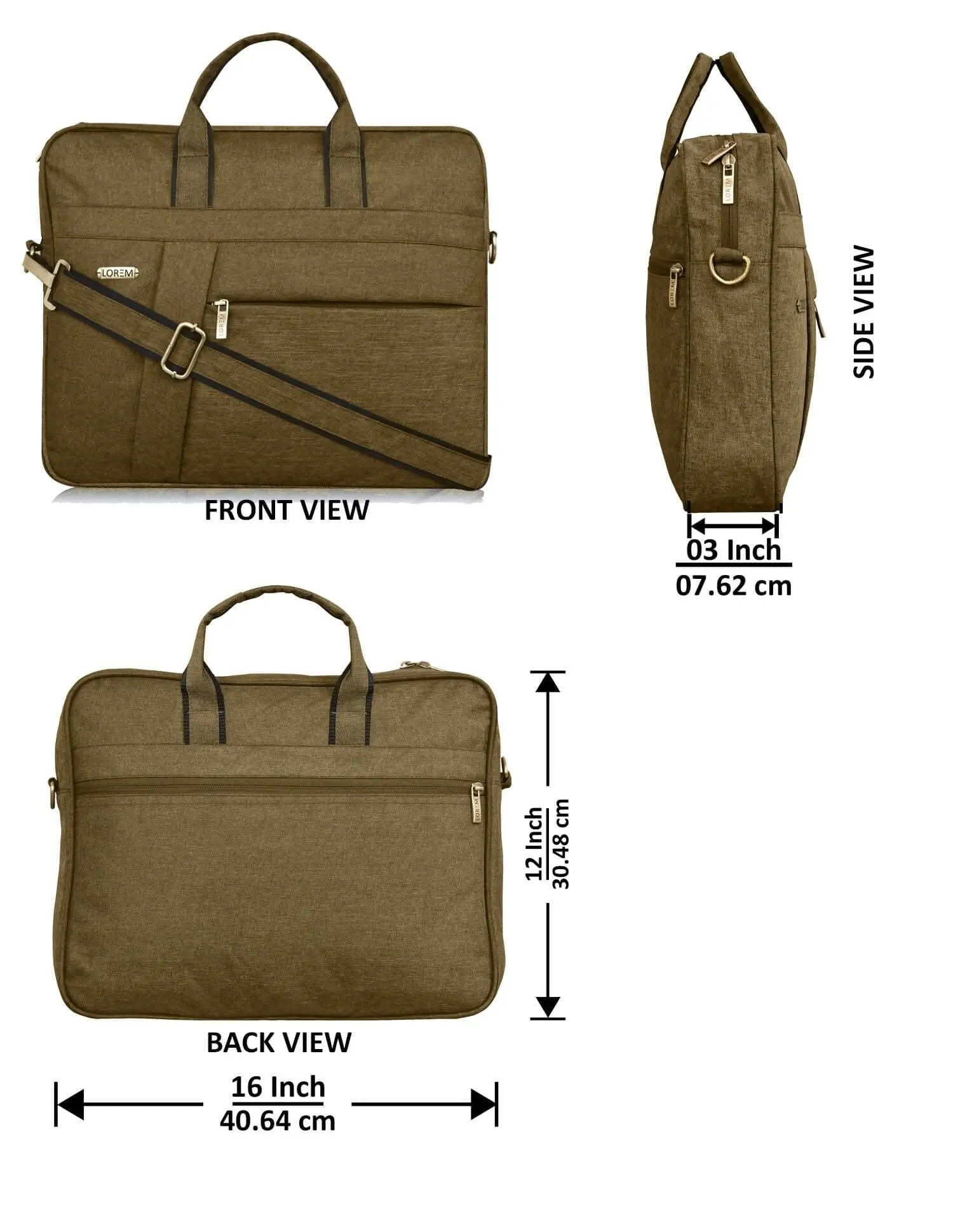 LOREM Khaki Color Linen 10L Messenger Bag For Men & Women (BG21)