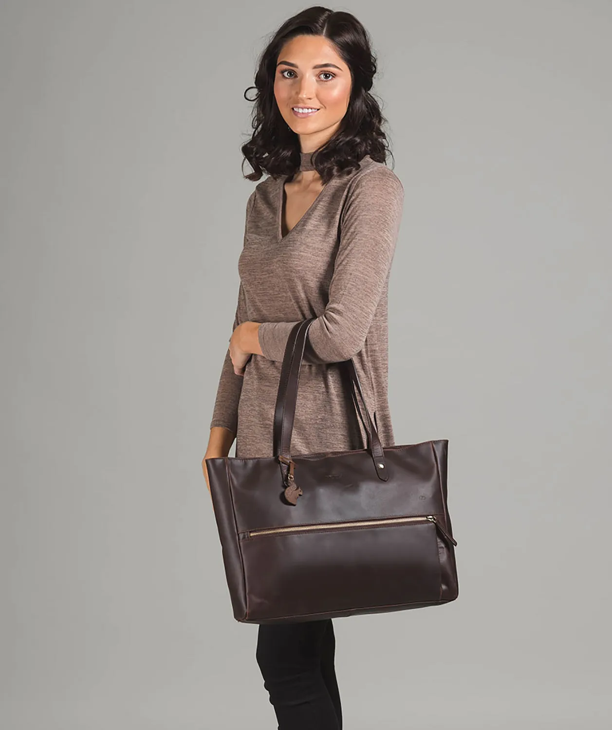 'Maize' Vintage Brown Handcrafted Leather Tote Bag