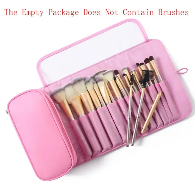 Makeup Bag Women/ Cosmetic Brush Bag Travel Organizer/ Waterproof Nylon Makeup Case
