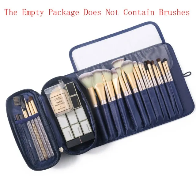 Makeup Bag Women/ Cosmetic Brush Bag Travel Organizer/ Waterproof Nylon Makeup Case