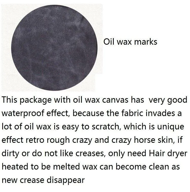 Mens Wax Canvas Messenger Bag for Laptop