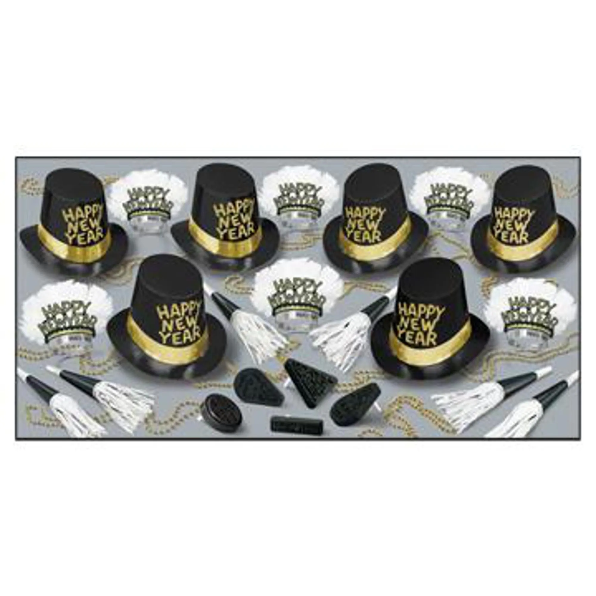 Midnite Hour New Year's Party Kit for 50 (1/Pk)