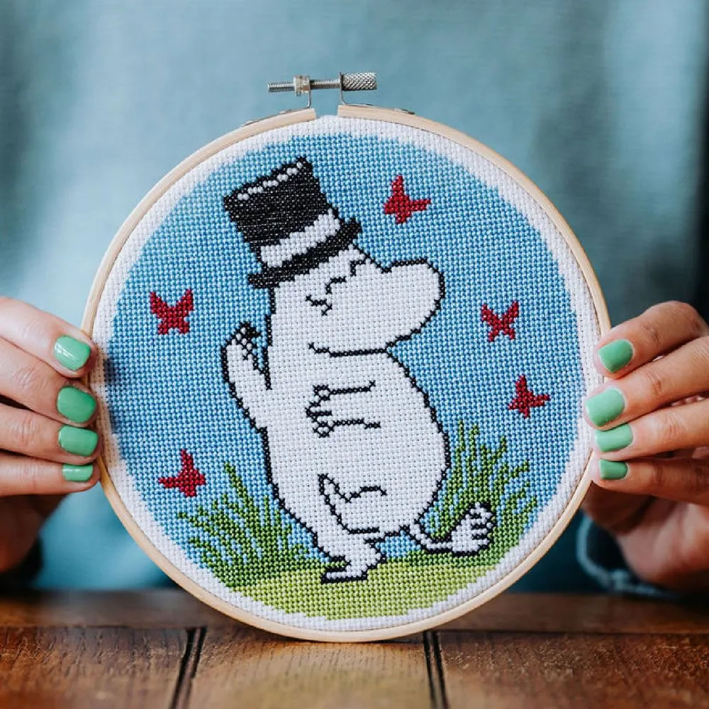 Moomin Cross Stitch Kit Moominpappa Dancing