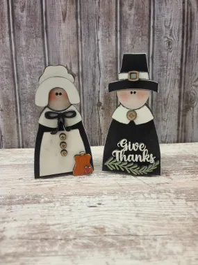 Mr and Mrs Grimm pilgrim sitters DIY KIT