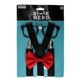 Nerd Kit (Glasses, Suspenders and Bowtie)