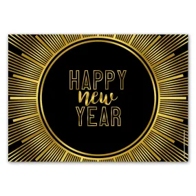 New Year's Eve Gold 'Happy New Year' Poster Decoration - A3