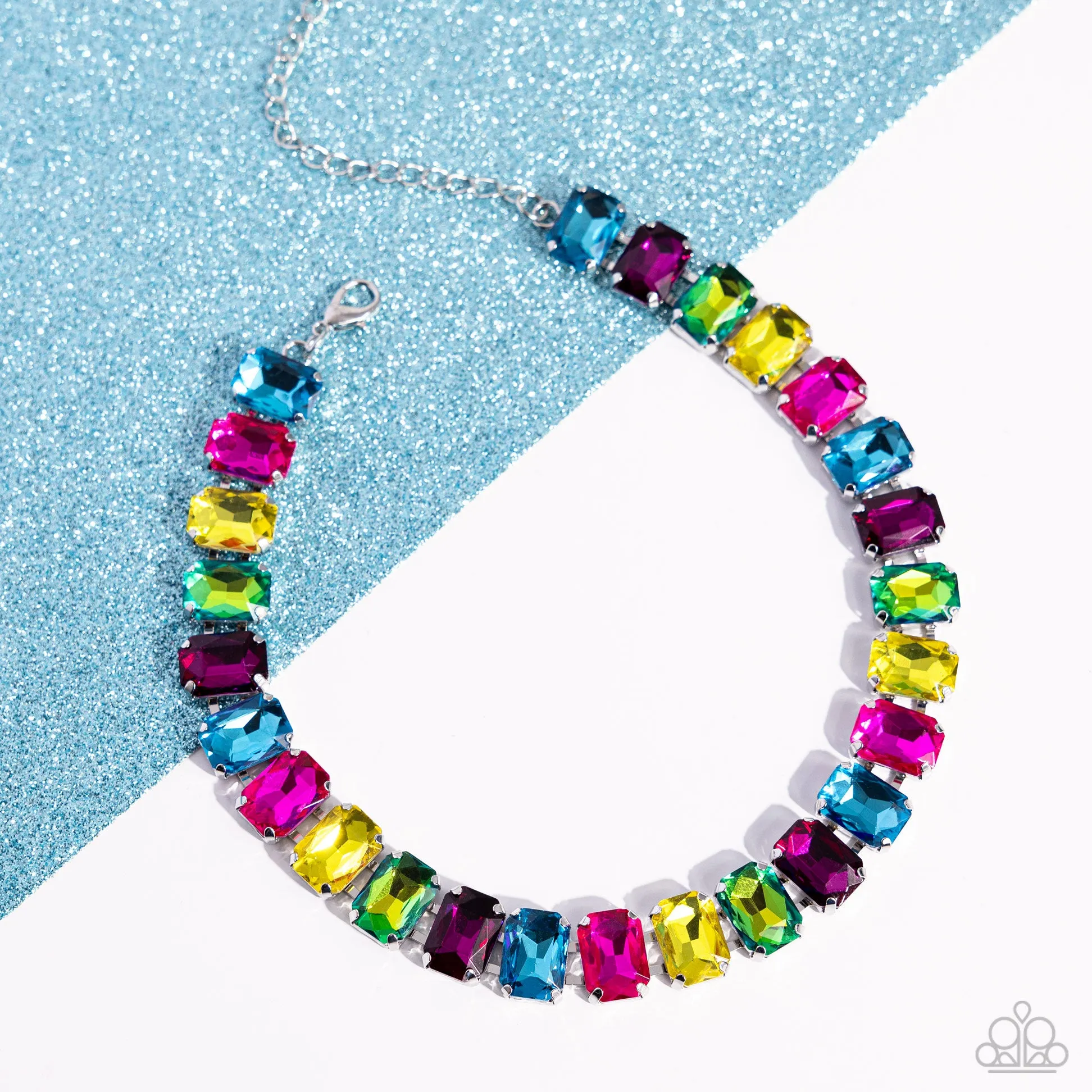 Open Door Jewelry - Ecstatic Emeralds - Multi Necklace - Paparazzi Accessories