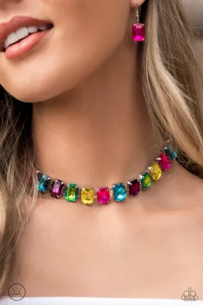Open Door Jewelry - Ecstatic Emeralds - Multi Necklace - Paparazzi Accessories